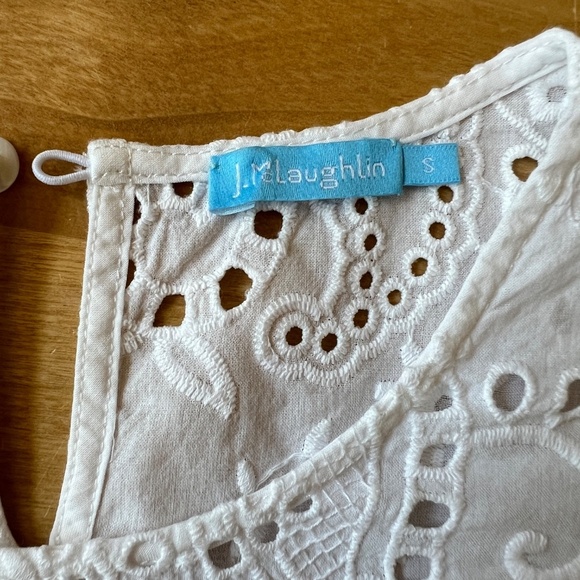 J MCLAUGHLIN JONIE TOP S EYELET LACE COTTON PRAIRIE COTTAGECORE FEMININE NWOT - Picture 12 of 12
